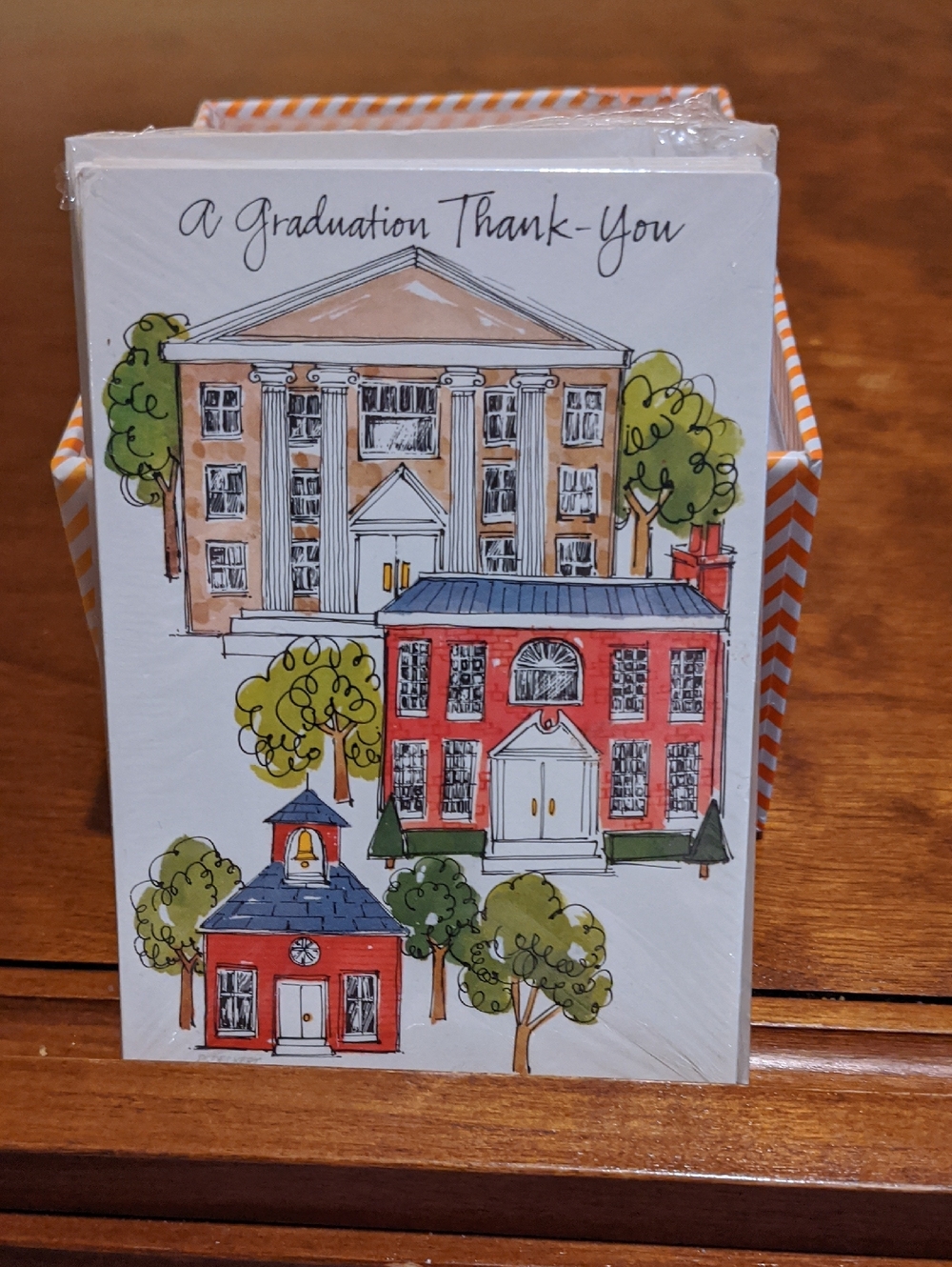 Vtg Graduation Thank You Notecards Pack Hallmark Pen And Ink Design Schoolhouse
